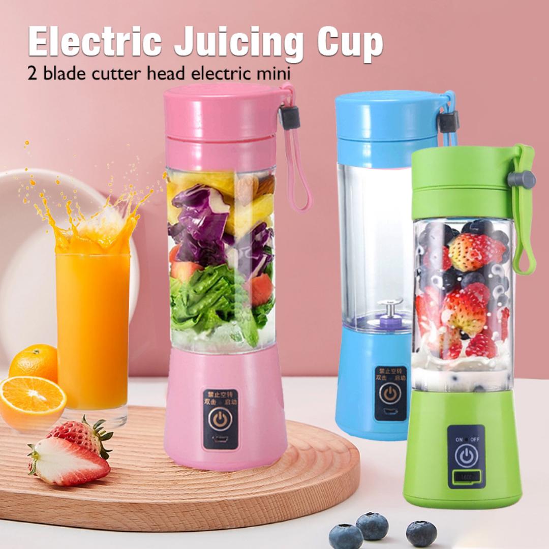 Rechargeable portable blender 380ml water / juice bottle with charging cable