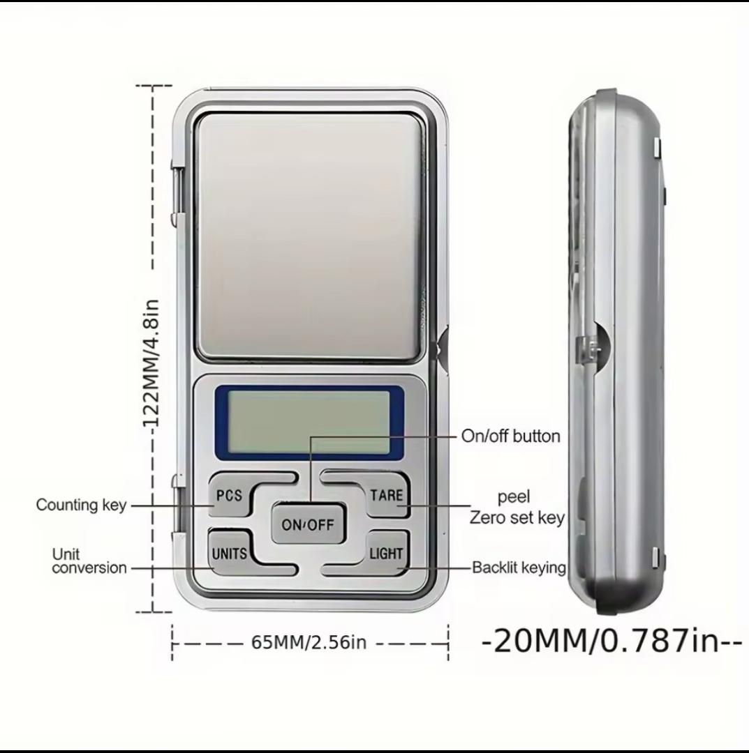 High Precision 0.01g to 200g Digital Pocket Weighing Scale for Jewelry, Gold, Powder, Herbs and Portable Drug Measurement