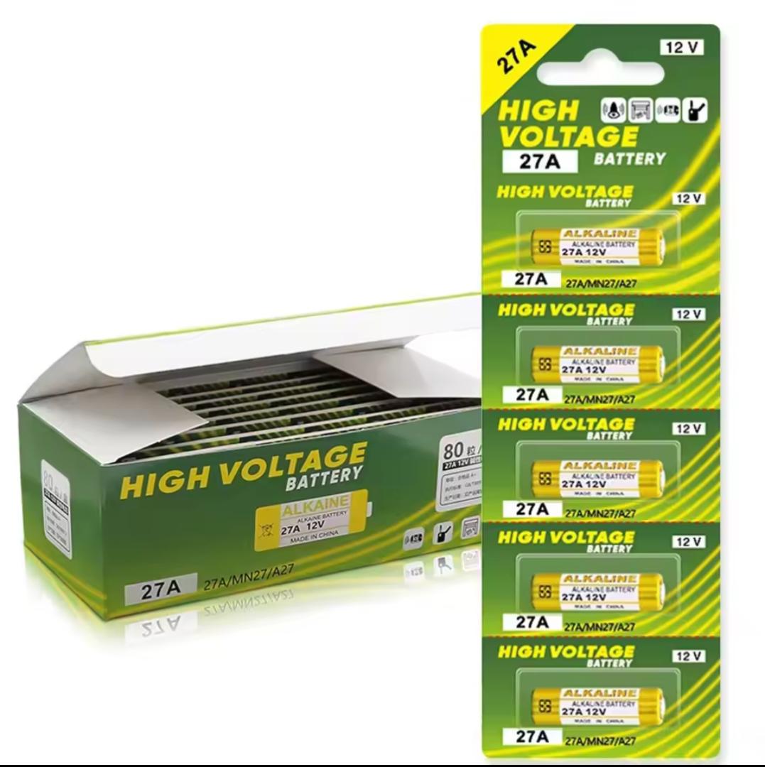 27A 12V Alkaline Batteries Long-Lasting 12 Volt A27 Battery for Doorbells and Remotes