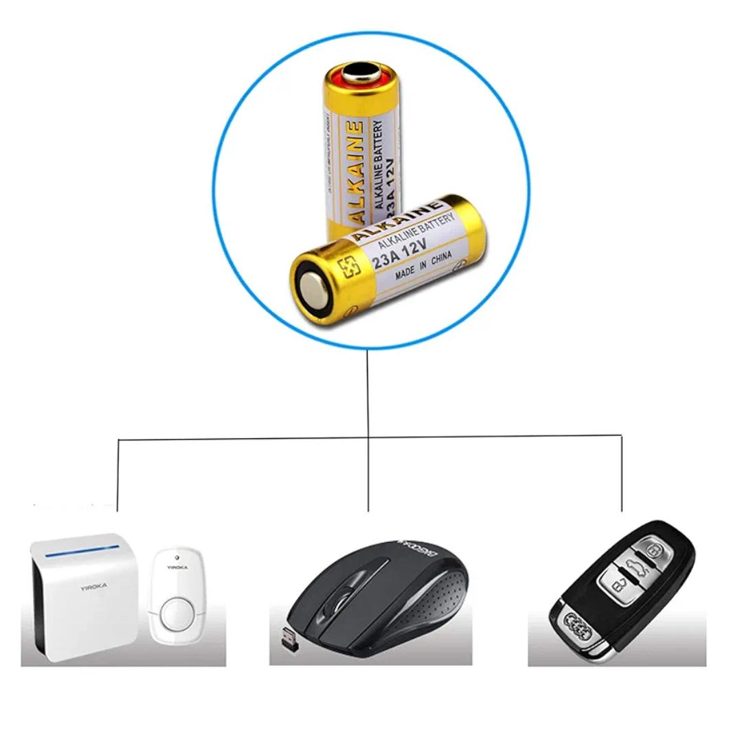 23A 12 Volt Battery A23 Battery- Long Lasting 23A 12V Batteries for Doorbells and Remote Control
