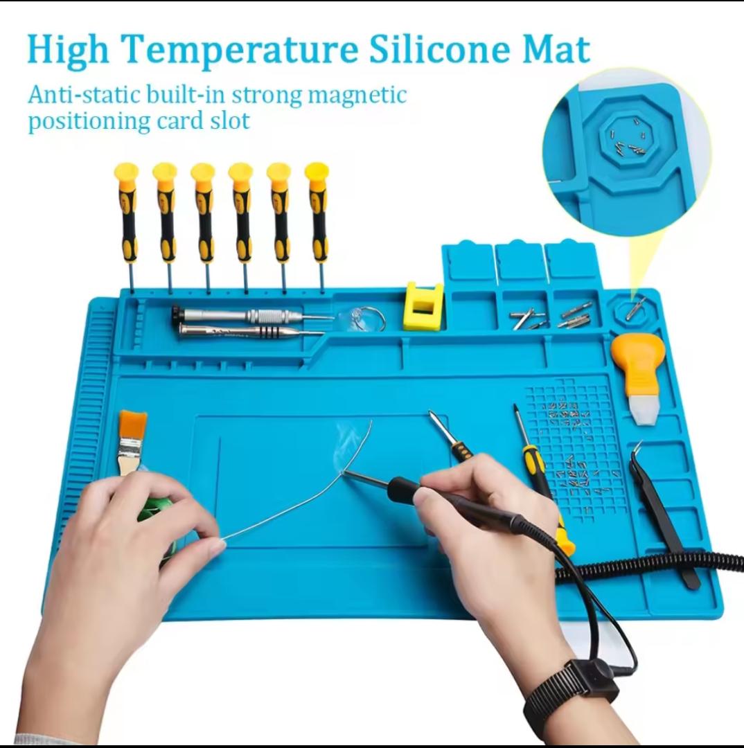 Magnetic positioning storage pad ohone repair mat