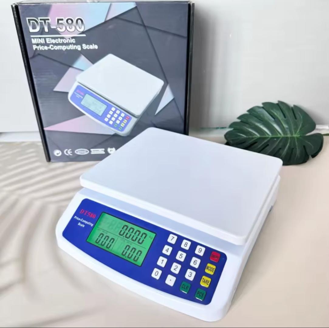 DT580 Butchery scale 0g- 30kgs shopkeeper measuring scale DT580 Digital Weighing Scale with 5V Charger High Precision LCD Display Portable Electronic Scale for Home Kitchen Rechargeable Ba