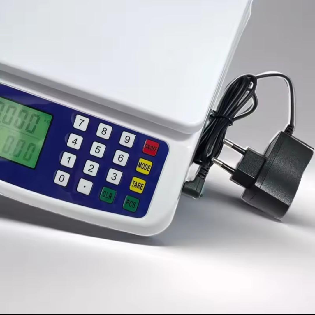 DT580 Butchery scale 0g- 30kgs shopkeeper measuring scale DT580 Digital Weighing Scale with 5V Charger High Precision LCD Display Portable Electronic Scale for Home Kitchen Rechargeable Ba