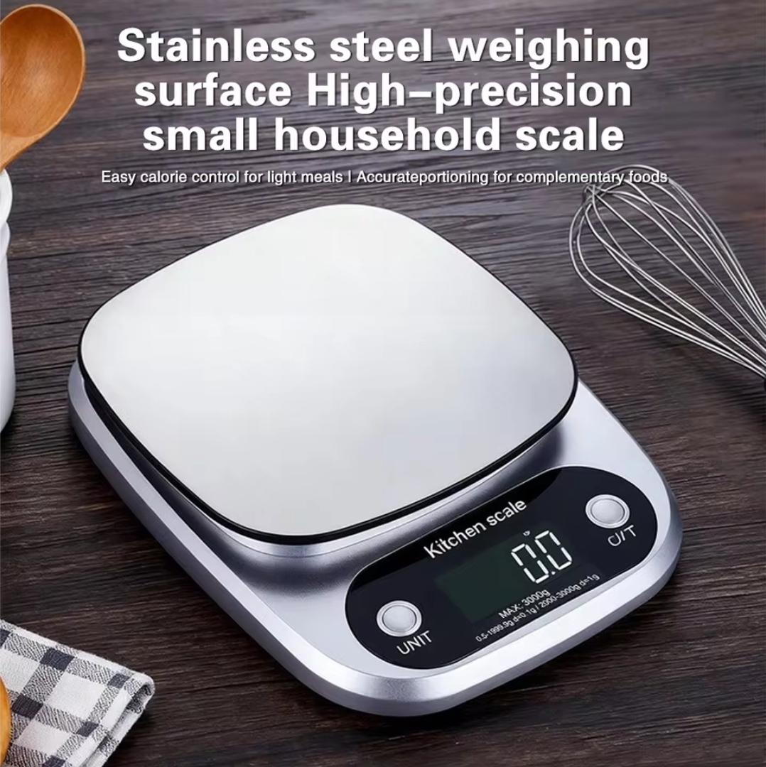 Digital kitchen scale 10kgs lcd weighing machine Stainless Steel Digital Kitchen Weighing Scale 10kg Capacity with LCD Display, Battery Powered Food Scale with Multiple Units for Baking, Cooking