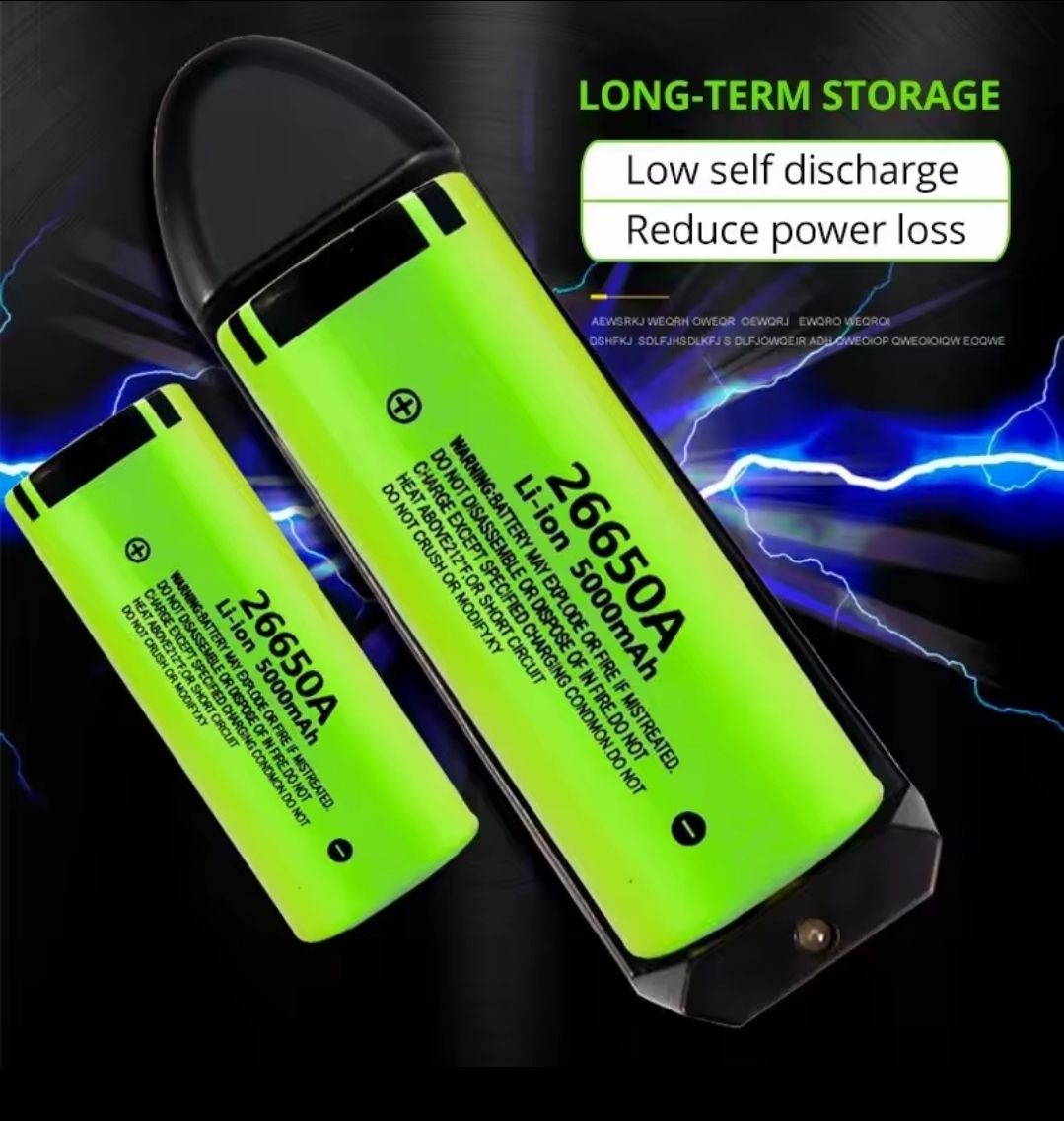 New 26650 Battery 3.7V Rechargeable 5000mah lithium battery flashlight lithium battery low discharge powerbank battery new