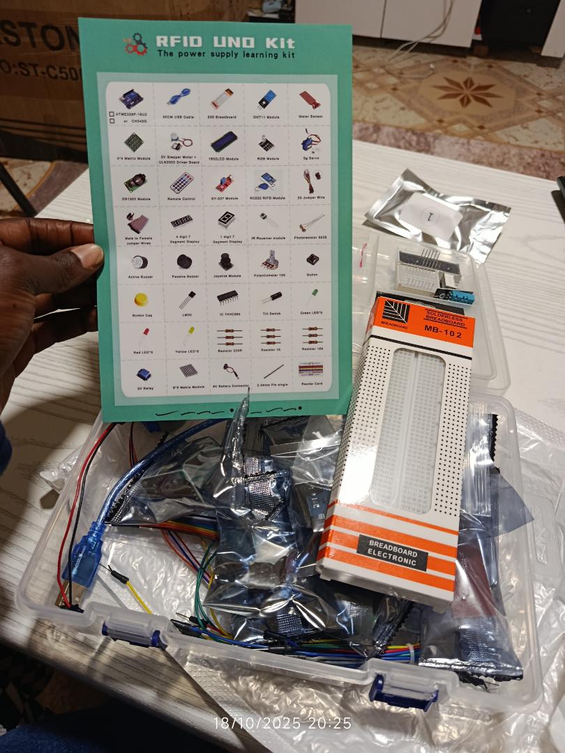 Arduino Uno R3 Complete Starter Kit for Beginners with Sensors, Jumper Wires, Breadboard, LED Modules, Resistors, USB Cable, and Tutorial Guide for DIY Electronics Projects and Robotics Learning