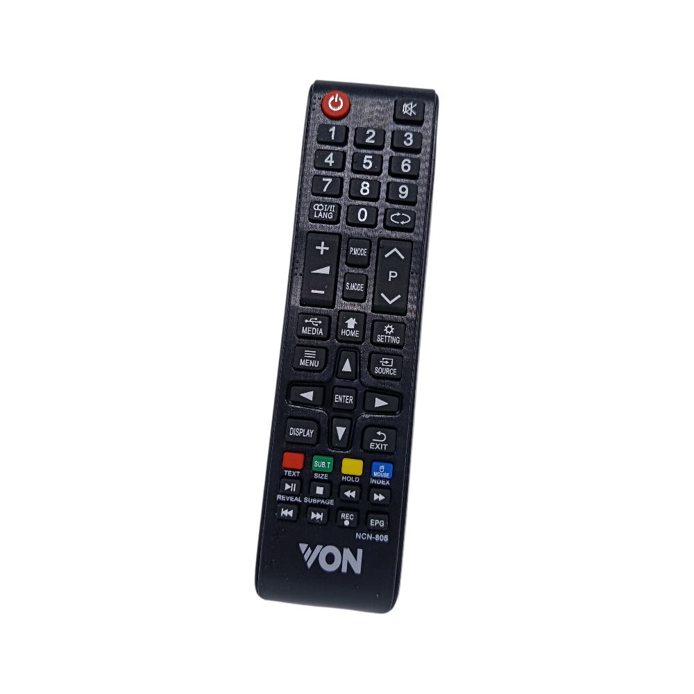 Von Smart TV Remote Control Replacement – Infrared Remote Compatible with Von Smart LED/LCD Televisions, Plug-and-Play Operation, Ergonomic Button Layout, Reliable Signal, Free Battery Included for In