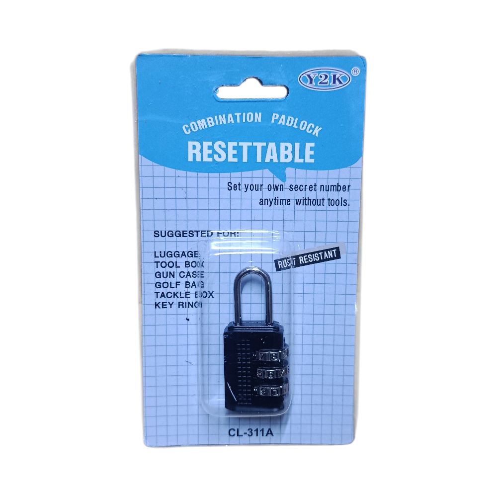 Resettable Keyless Password Padlock – Heavy Duty Combination Security Lock with Adjustable Code for Gates, Lockers, Suitcases, Cabinets, School Bags, Gym Lockers and Outdoor Use