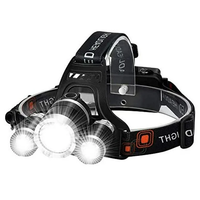 Head Torch Rechargeable, 8000L Super Bright Headlamp with 3 Lights 5 Modes, 4400mAh - IPX6 Waterproof Adjustable Focus Headlight