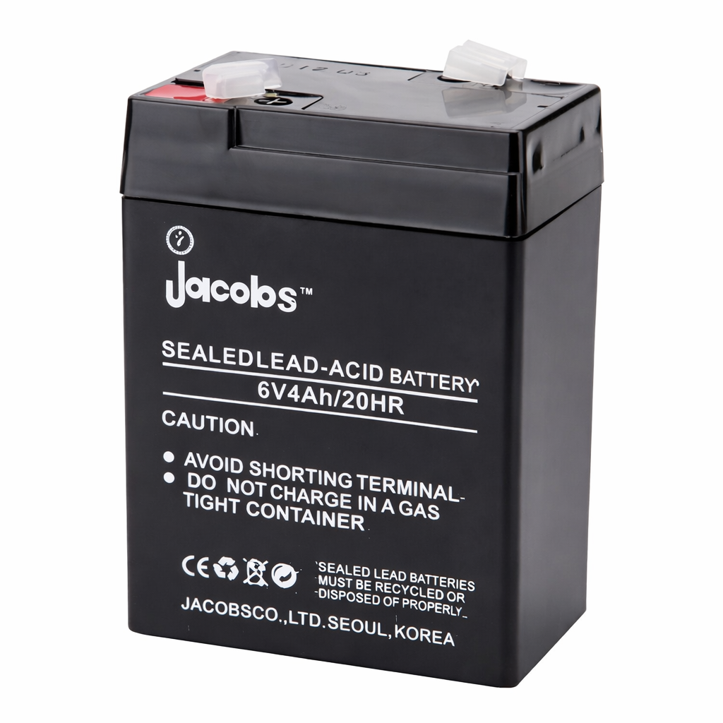 Jacobs 6V 4Ah Sealed Lead Acid Battery for Emergency Lighting, Alarm Systems, Backup Power and Small Electronics Applications in Kenya