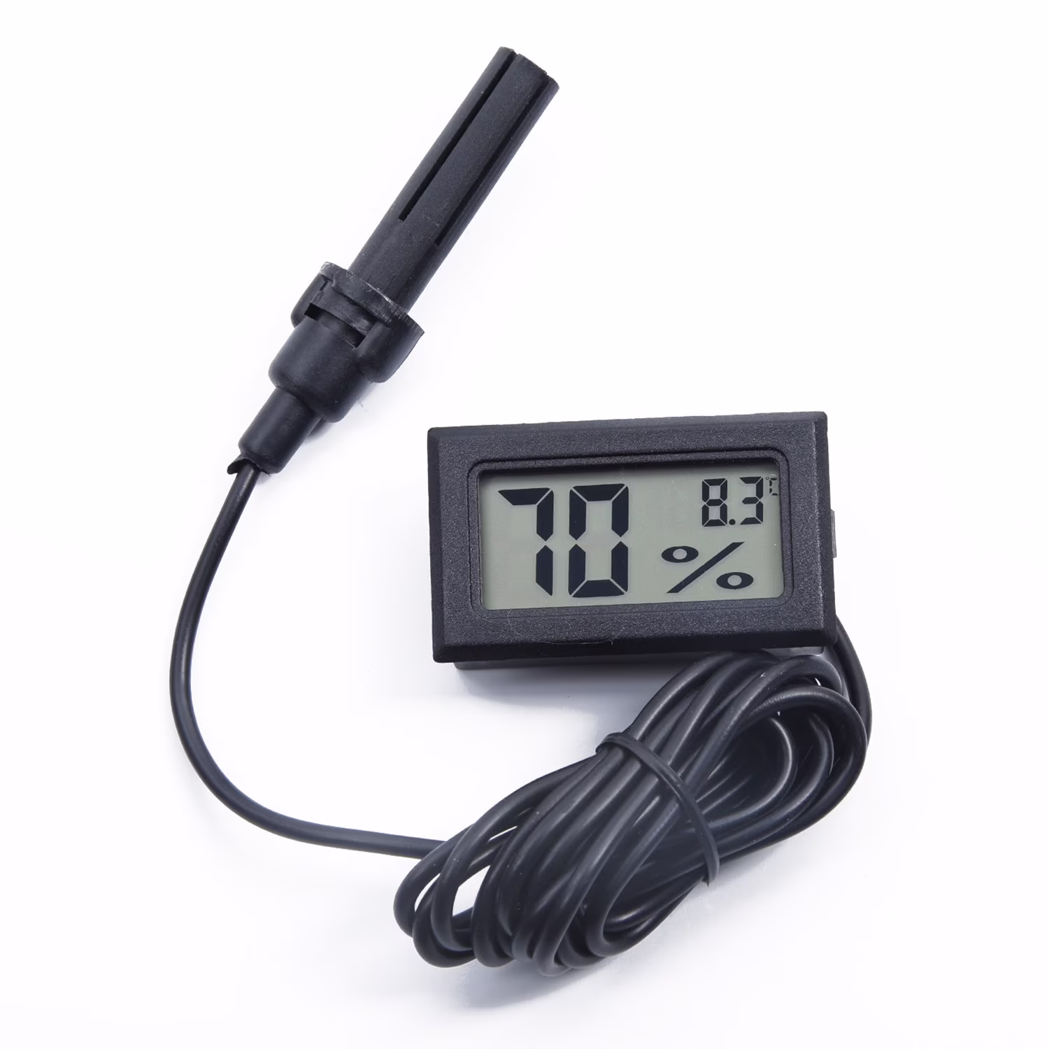 Digital LCD Thermometer Hygrometer Mini Temperature Humidity Meter Probe Sensor Indoor Room Gauge for Home Office Greenhouse Incubator Fridge Monitoring Accurate Display Kenya