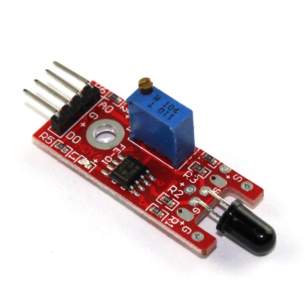 Flame Sensor Module Infrared Fire Detection Sensor for Arduino Raspberry Pi Fire Alarm System IR Flame Detector Module Adjustable Sensitivity DIY Projects Kenya