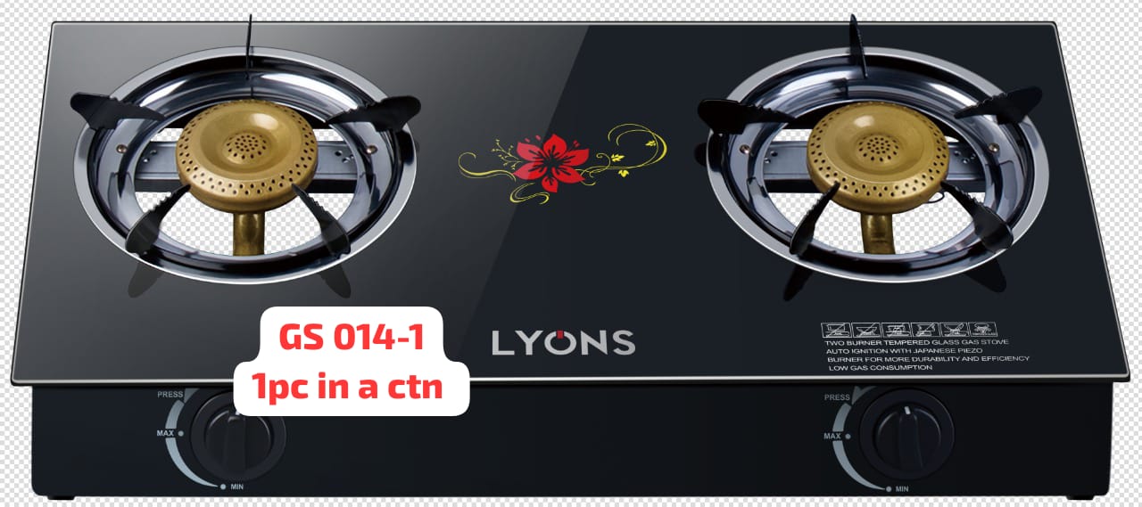 AILYONS/LYONS GS014-4 Glass Top Double Gas Cooker Auto lgnition Double Burner Gas stove gas cooker 【hot】gas cooker/stove gas cooker cooking gas cooker burner gas cooker stainless