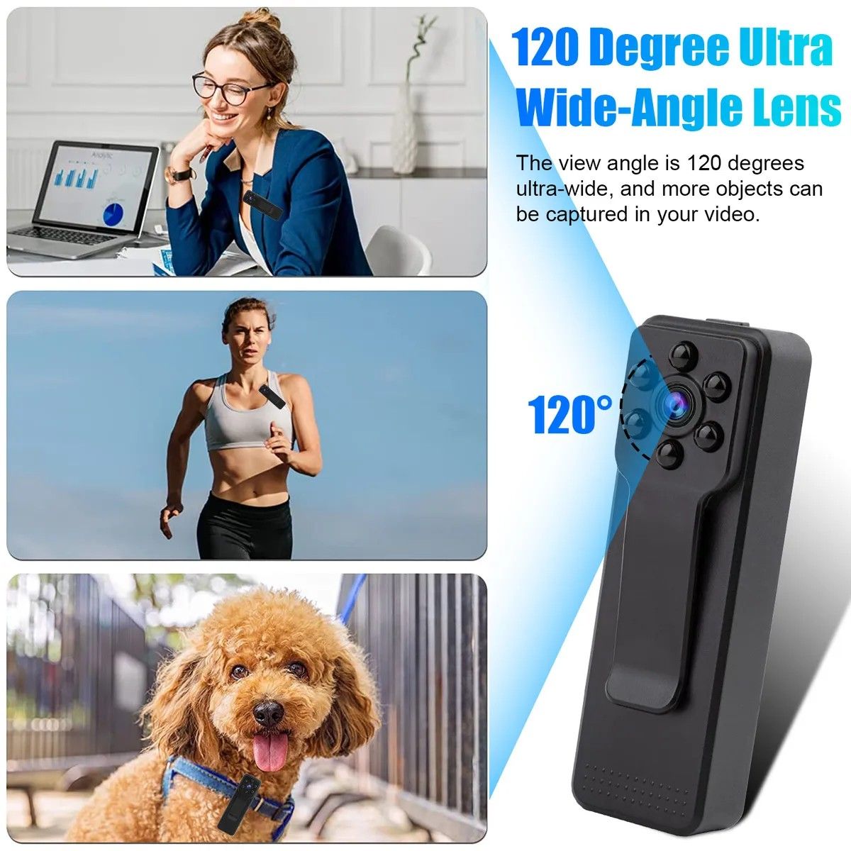 1080P HD Mini Rechargeable Body Hidden Camera Pocket Pen Camcorder Video DVR IR Night, with night vision.