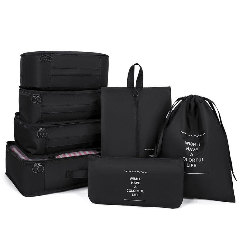 6pcs Laggage Travel Suitcase Organizer
➖Laundry/shoe bag
➖Speed up packing and classify of items
➖Made of Oxford material
➖Heavy duty design with zips
➖1large, 1medium cubes, 2small cubes, 2 accesso