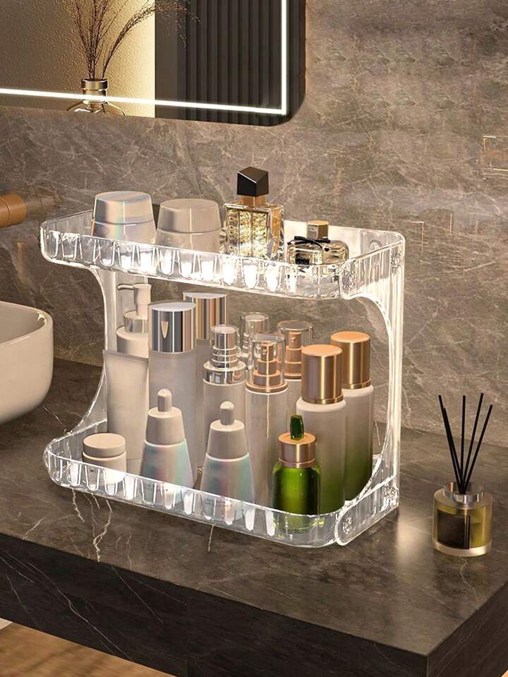 Aclyric  2 Layer Multipurpose Cosmetic shelving, The Aclyric 2-Layer Multipurpose Cosmetic Shelving is a sleek and practical storage solution designed to organize your beauty products.