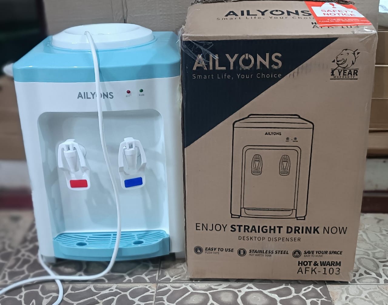 AILYONS Table Top Water Dispenser With 2 Taps,Hot And Normal