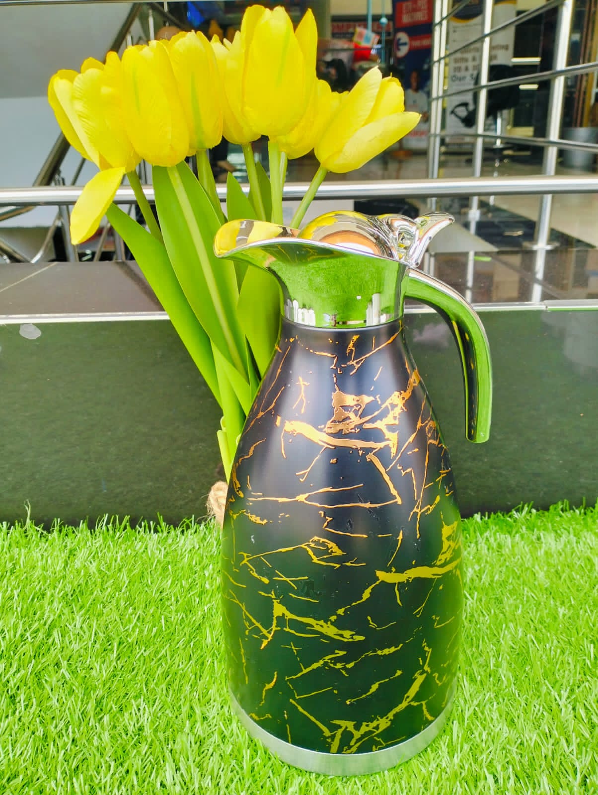 Jamespot Flask Jp Marble Black,  Made from high quality stainless steel.