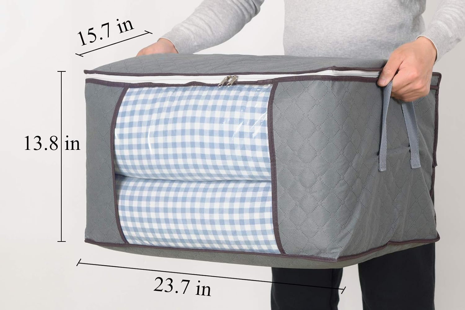 Foldable Storage Bag Portable Clothes Organizer Tidy Pouch Suitcase Non-woven Home Storage Box Quilt Storage Container Bag Box
