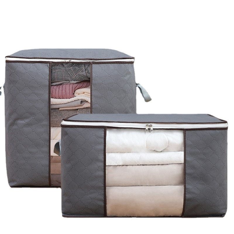 Foldable Storage Bag Portable Clothes Organizer Tidy Pouch Suitcase Non-woven Home Storage Box Quilt Storage Container Bag Box