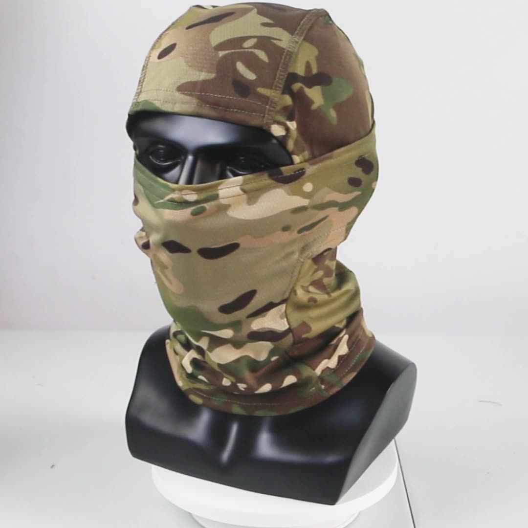 Tactical Camouflage Balaclava Full Face Mask CS Wargame Army Hunting Cycling Sports Helmet Liner Cap Military Multicam CP Scarf Accessories
