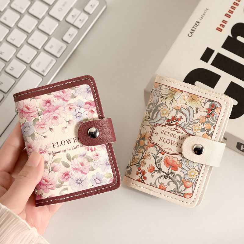 Up to 20 Cards Capacity Business Card Holder , Business Card Book Case PVC Leather Organization Binder Name ID Card Holder for Men & Women