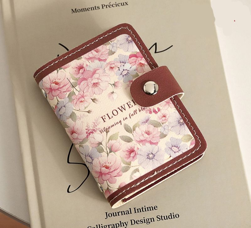 Up to 20 Cards Capacity Business Card Holder , Business Card Book Case PVC Leather Organization Binder Name ID Card Holder for Men & Women