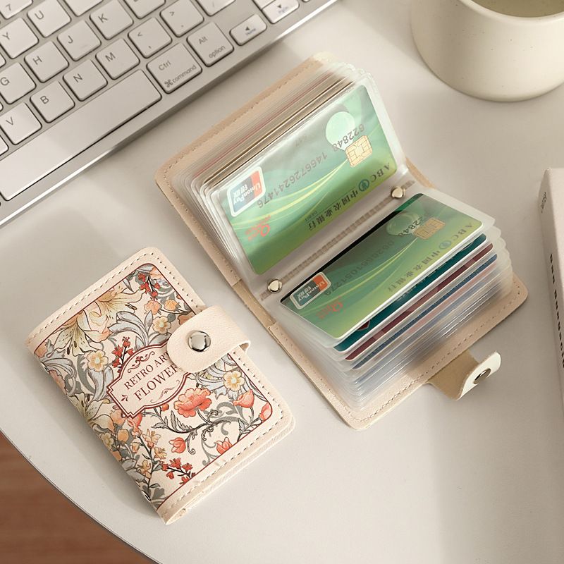 Up to 20 Cards Capacity Business Card Holder , Business Card Book Case PVC Leather Organization Binder Name ID Card Holder for Men & Women