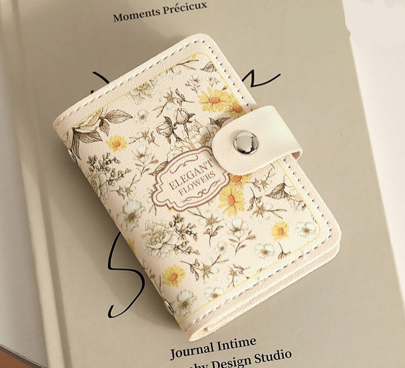 Up to 20 Cards Capacity Business Card Holder , Business Card Book Case PVC Leather Organization Binder Name ID Card Holder for Men & Women