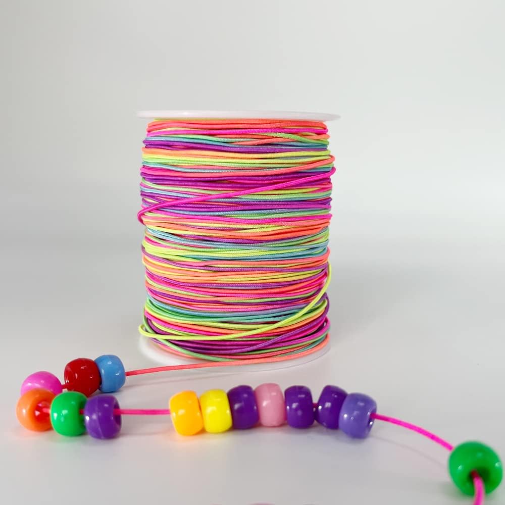 Elastic Cord for Bracelets, 1 mm 100m Durable Bracelet String, Stretch Elastic String for Jewelry Making, Necklaces and Beading