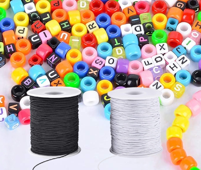 Elastic Cord for Bracelets, 1 mm 100m Durable Bracelet String, Stretch Elastic String for Jewelry Making, Necklaces and Beading