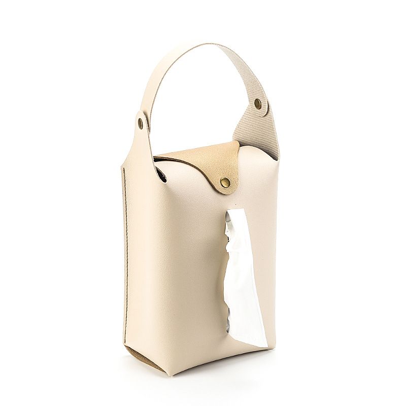 Leather Tissue Holder for Car Back Seat Headrest Hanging Napkin Boxes Case Multi-use