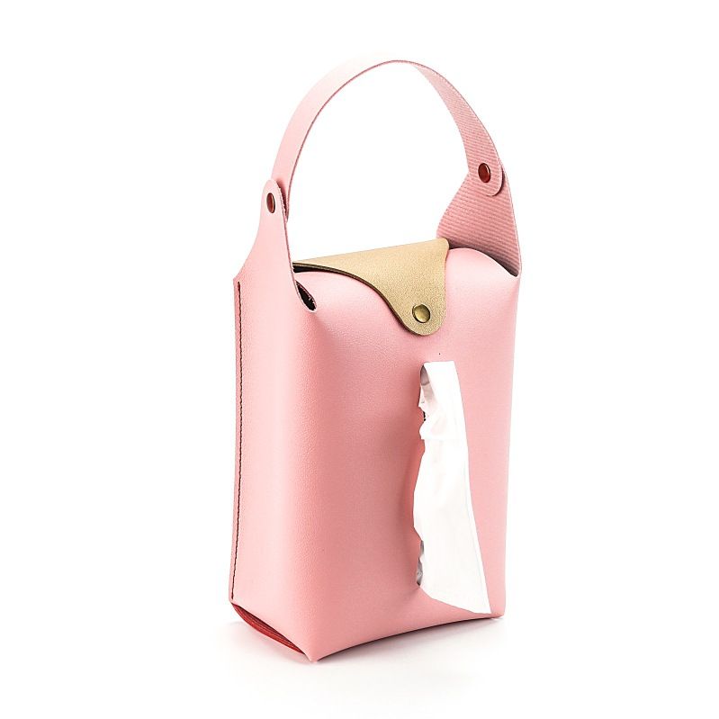 Leather Tissue Holder for Car Back Seat Headrest Hanging Napkin Boxes Case Multi-use