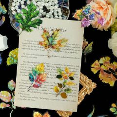 30 pcs of three-dimensional hot stamping PET laser stickers with leaf and plant patterns in Ins style, waterproof stickers for scrapbooking materials and decoration.