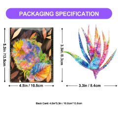30 pcs of three-dimensional hot stamping PET laser stickers with leaf and plant patterns in Ins style, waterproof stickers for scrapbooking materials and decoration.