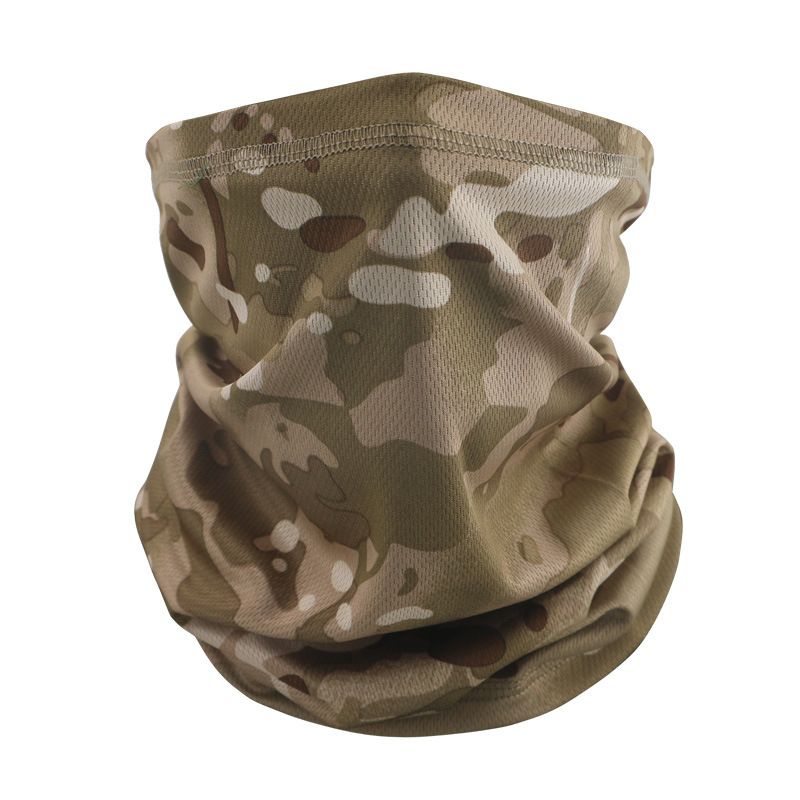 Sun-proof and quick-drying tactical camouflage balaclava, half-face mask, CS, Army, hunting, cycling and sports helmet liner cap, military multi-camera CP scarf accessories.