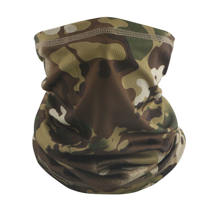 Sun-proof and quick-drying tactical camouflage balaclava, half-face mask, CS, Army, hunting, cycling and sports helmet liner cap, military multi-camera CP scarf accessories.