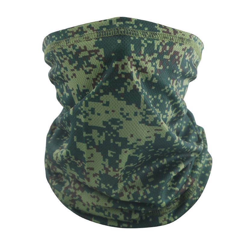 Sun-proof and quick-drying tactical camouflage balaclava, half-face mask, CS, Army, hunting, cycling and sports helmet liner cap, military multi-camera CP scarf accessories.