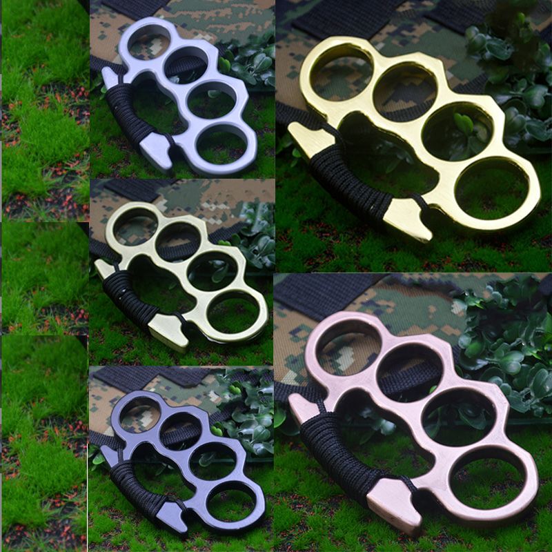 This aluminum alloy toy integrates the functions of a beer opener, a window - breaking tool, and a self - defense knuckle, making it a powerful outdoor protection device.