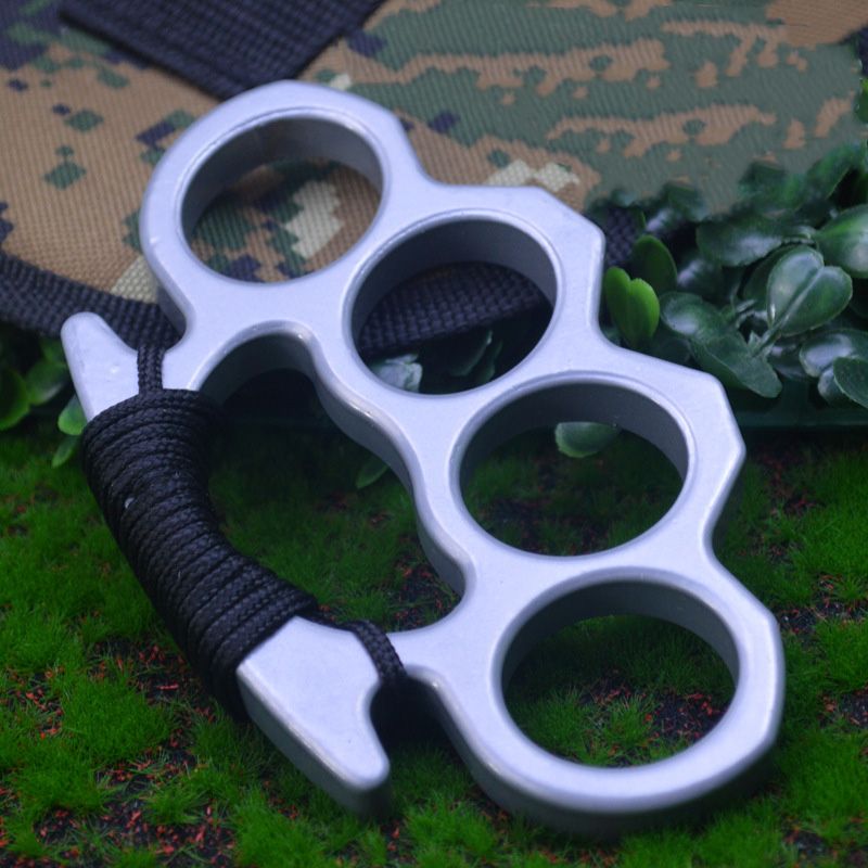 This aluminum alloy toy integrates the functions of a beer opener, a window - breaking tool, and a self - defense knuckle, making it a powerful outdoor protection device.