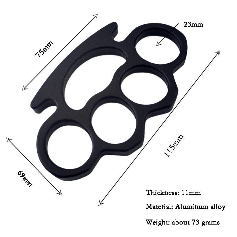 This aluminum alloy toy integrates the functions of a beer opener, a window - breaking tool, and a self - defense knuckle, making it a powerful outdoor protection device.