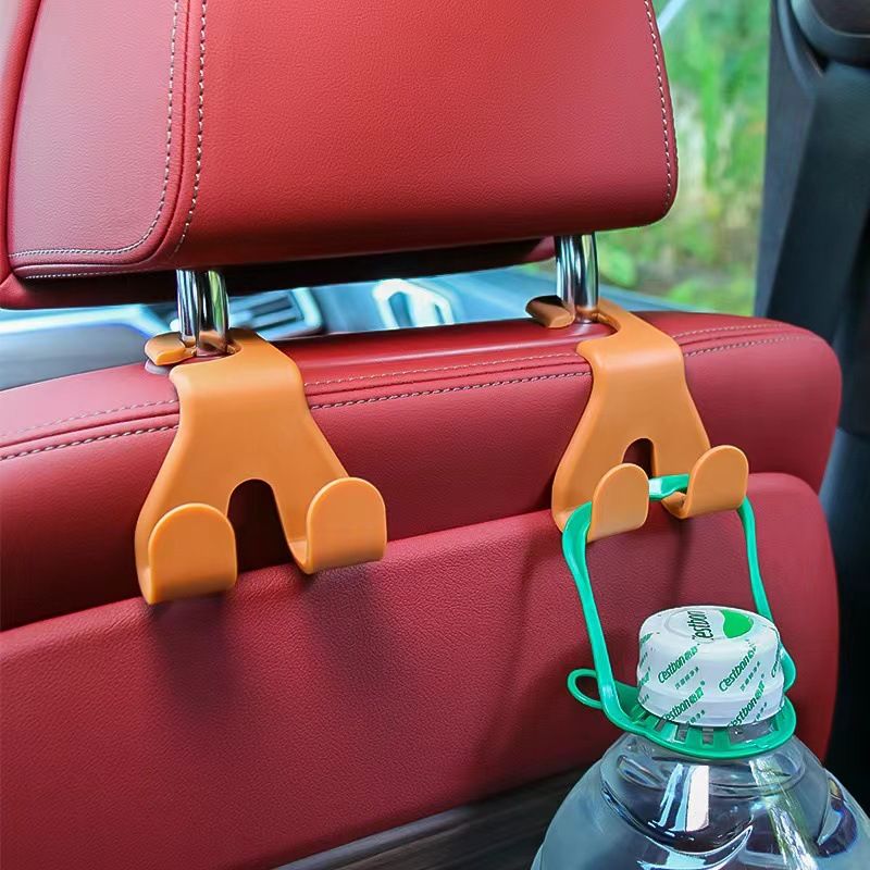2pcs Universal Car Seat Hooks Rear Interior Accessories Hanging Cloth Handbags Hanger Auto Back Seat Organizer