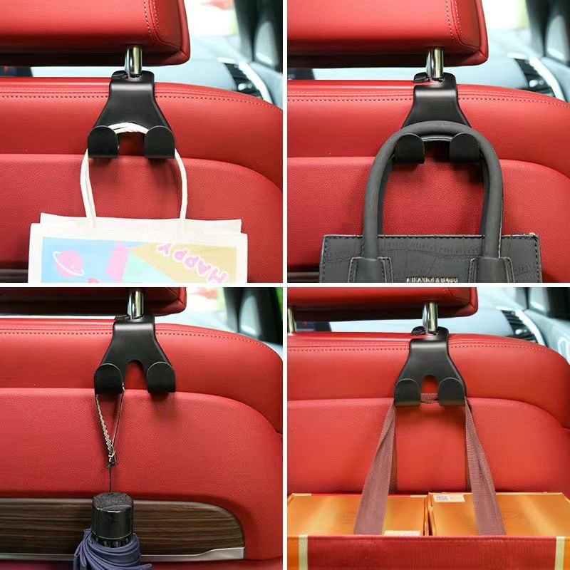 2pcs Universal Car Seat Hooks Rear Interior Accessories Hanging Cloth Handbags Hanger Auto Back Seat Organizer