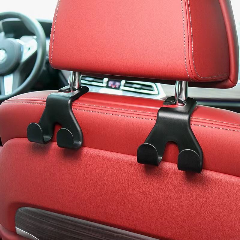 2pcs Universal Car Seat Hooks Rear Interior Accessories Hanging Cloth Handbags Hanger Auto Back Seat Organizer