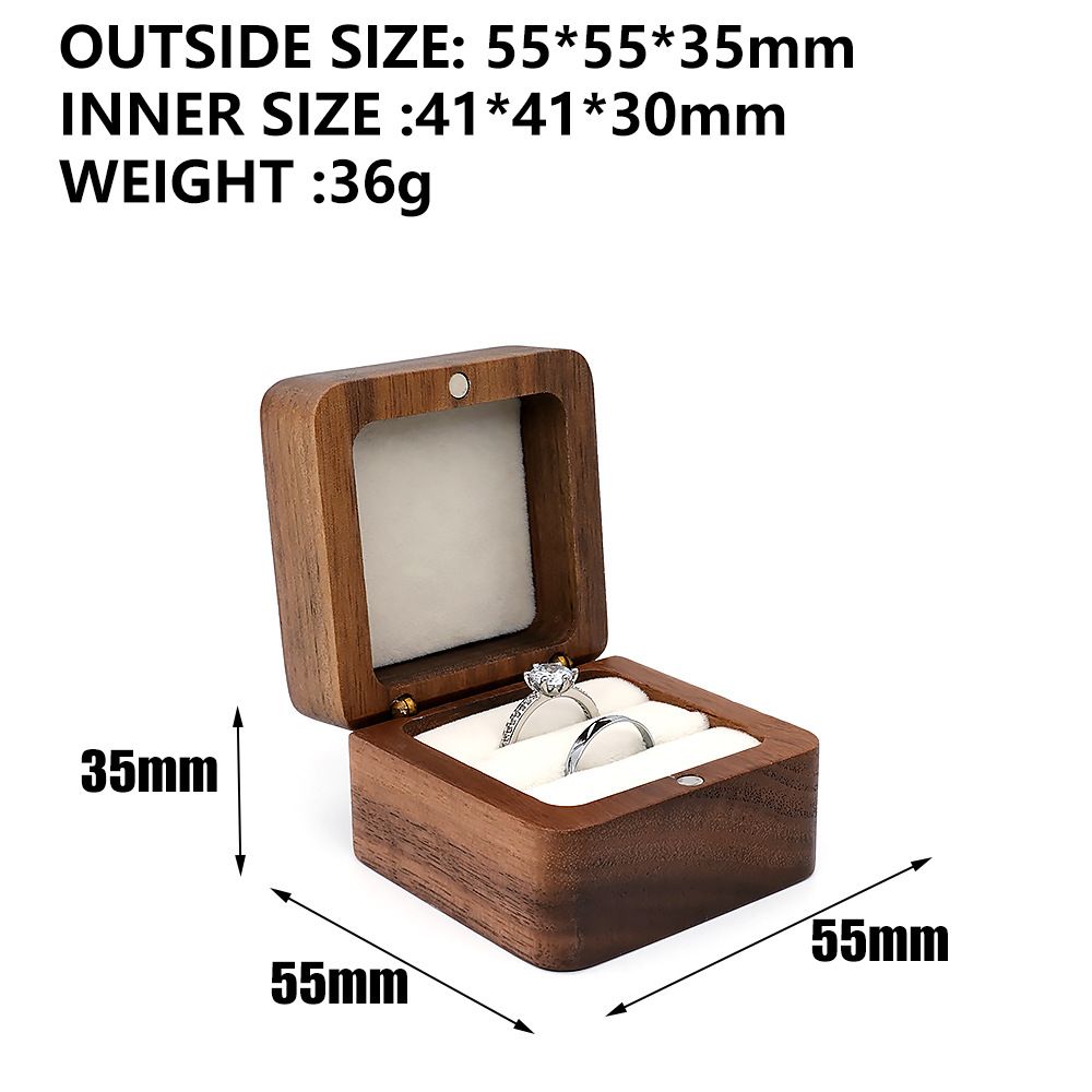 Proposal wooden jewelry box small portable Rings, stud earrings, pendants, mini accessories Product storage box
