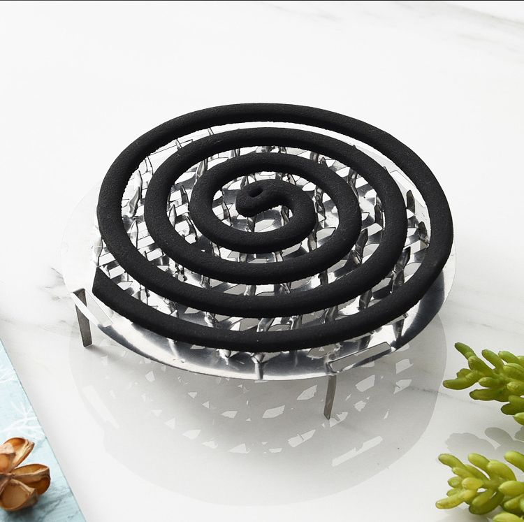 1pcs Household Double-layer Ash-catching Stainless Steel Fireproof Mosquito Coil Holder