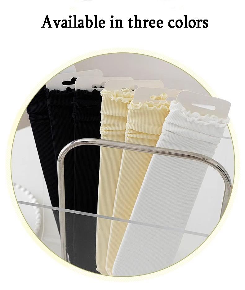 5 Pairs  Women's Summer solid color Thin, Breathable Lace Ankle Socks (Ruffle Socks)