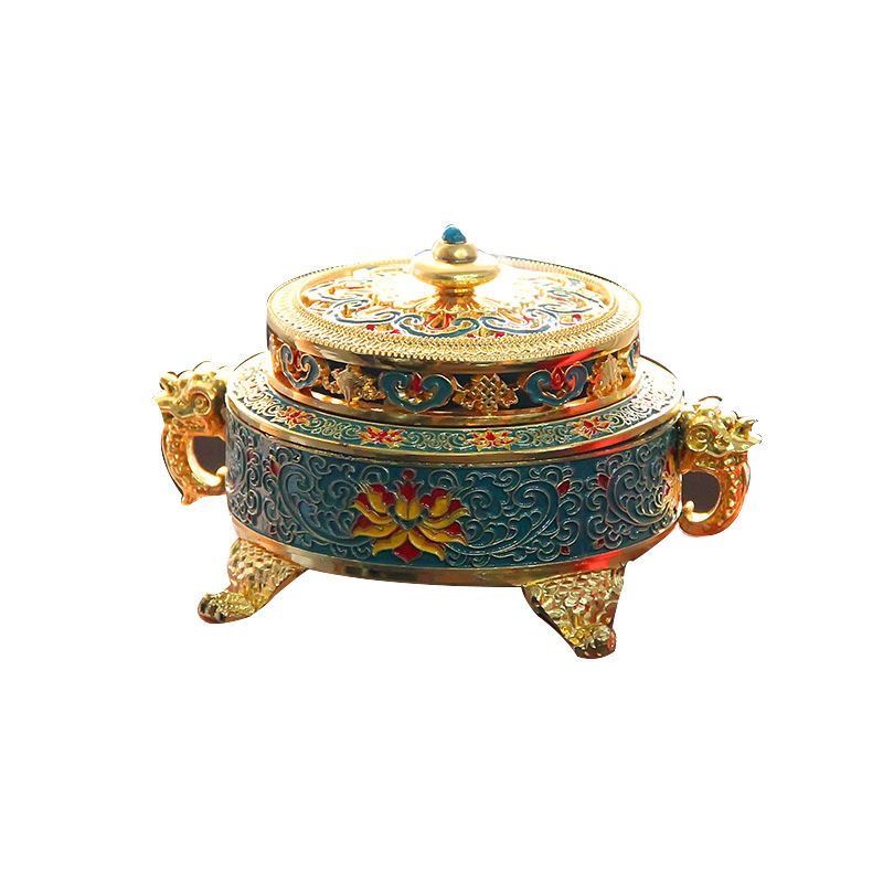 Hand - painted Cloisonné Alloy Incense Burner Incense Holders