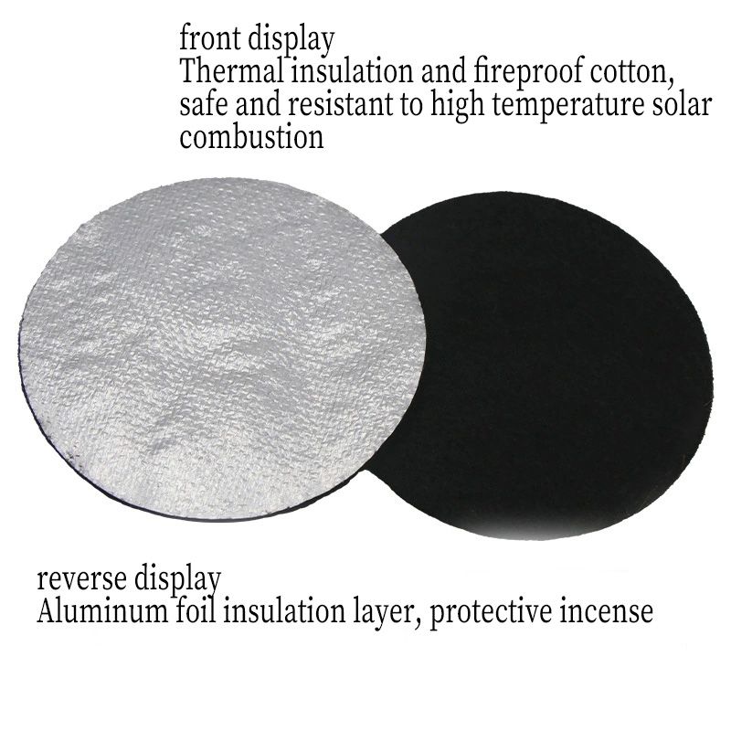 10PCS Incense burner fireproof cotton, black aluminum foil fireproof cotton, incense burner flame retardant cotton