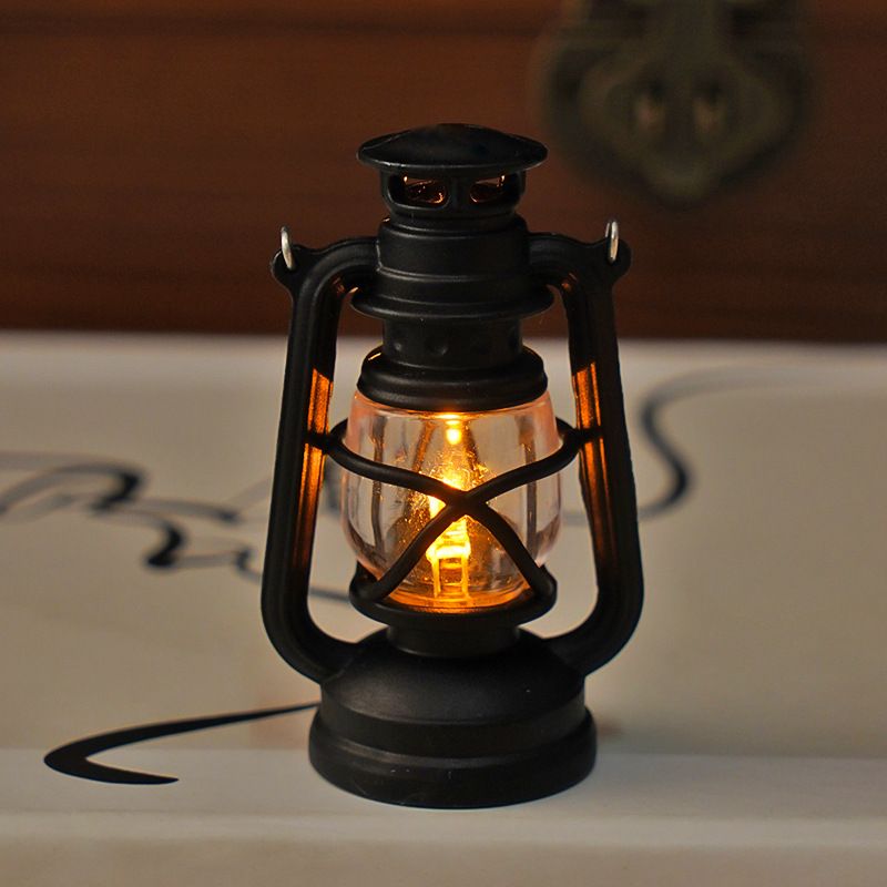 Mini Retro Simulated Night Light, LED Electronic Candle Light, Portable Lantern, Decorative Ambience Hanging Ornament, Desktop Decoration Ornament
